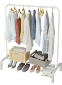 Jiuyotree Metal Clothes Rail 110cm Clothing Rack Rail RRP £26.99