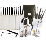 RRP £16.99 Lock Cowboy Lock Picking Set with Transparent Training Padlock and Credit Card