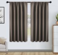 RRP £30.99 Floweroom Blackout Curtains Thermal Insulated Rod Pocket Curtains, 168cm x 137cm