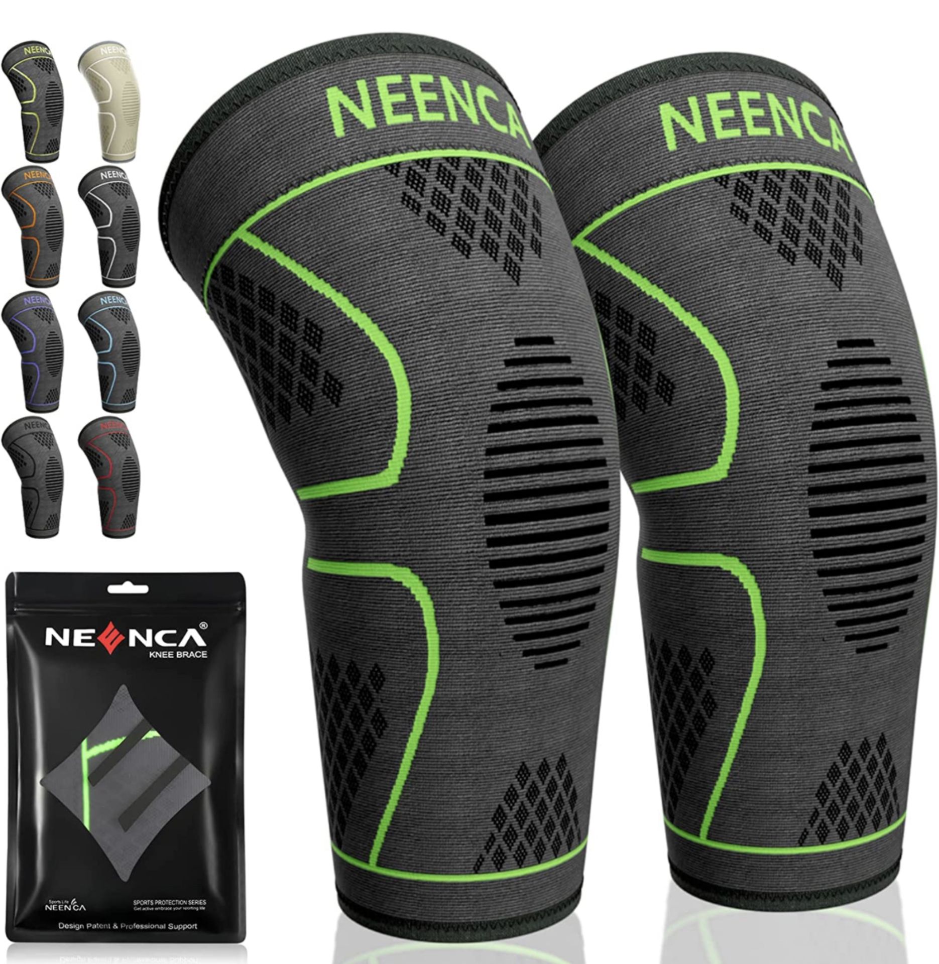 RRP £160 Set of 8 x Neenca 2-Pack Knee Brace Knee Compression Support Sleeves - Image 2 of 3