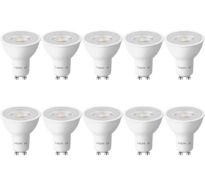 RRP £17.99 Lepro 10-Pack GU10 LED Bulbs Cool White 2700K 50W Halogen Spotlight Equivalent