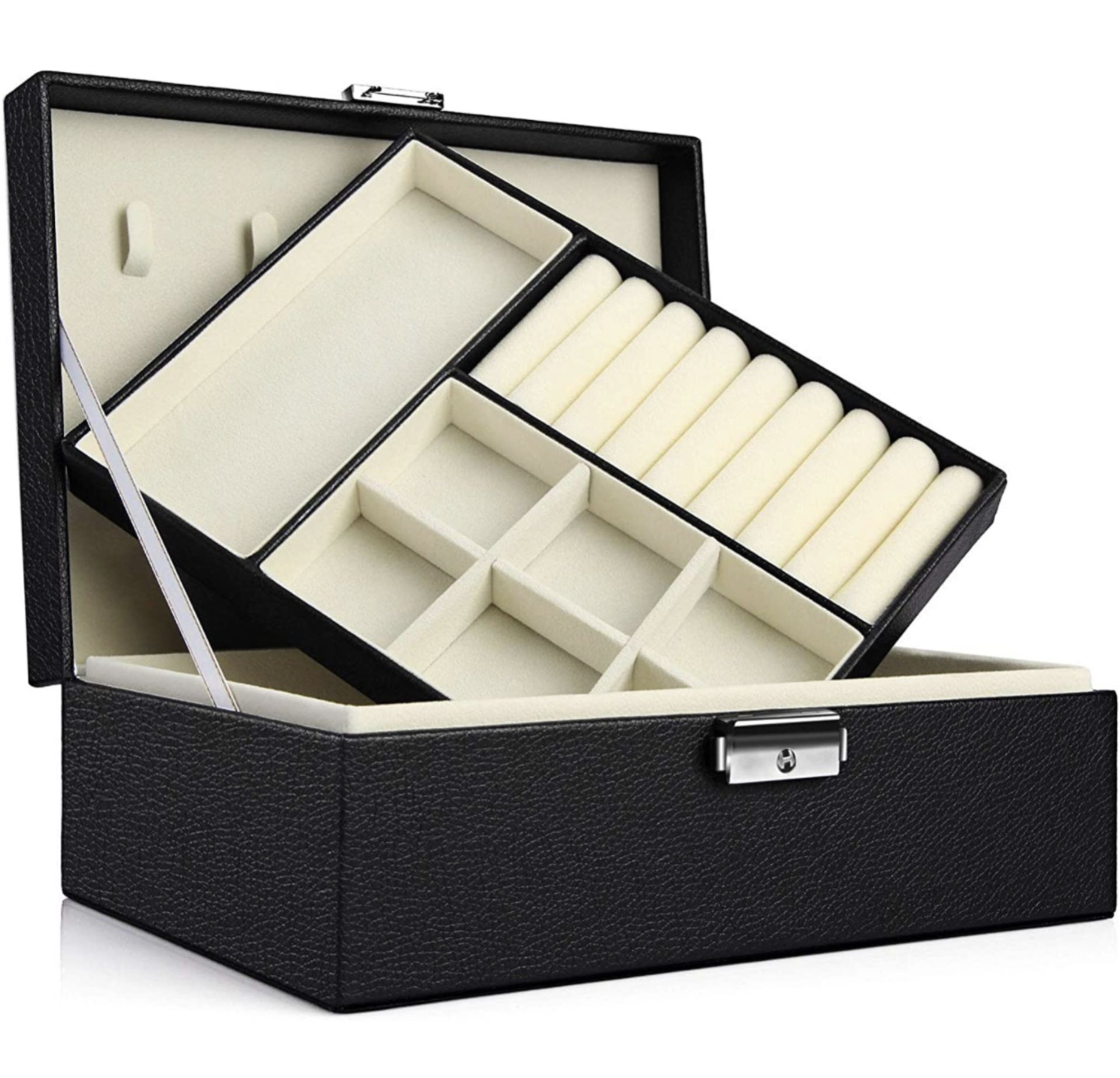 HshDuti Jewellery Box Double Layer Detachable Jewellery Organiser RRP £17.99