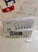 RRP £28 Set of 2 x Leprow 6-Pack E27 Screw Bulb 60W Equivalent LED Light Bulbs