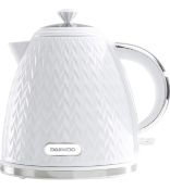 Daewoo SDA1780 Argyle 1.7L Kettle, White RRP £24.99