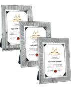 RRP £24.99 Horlimer A4 Photo Frame Silver Bling Tabletop 3-Pack Cristal Glitter Picture Frames