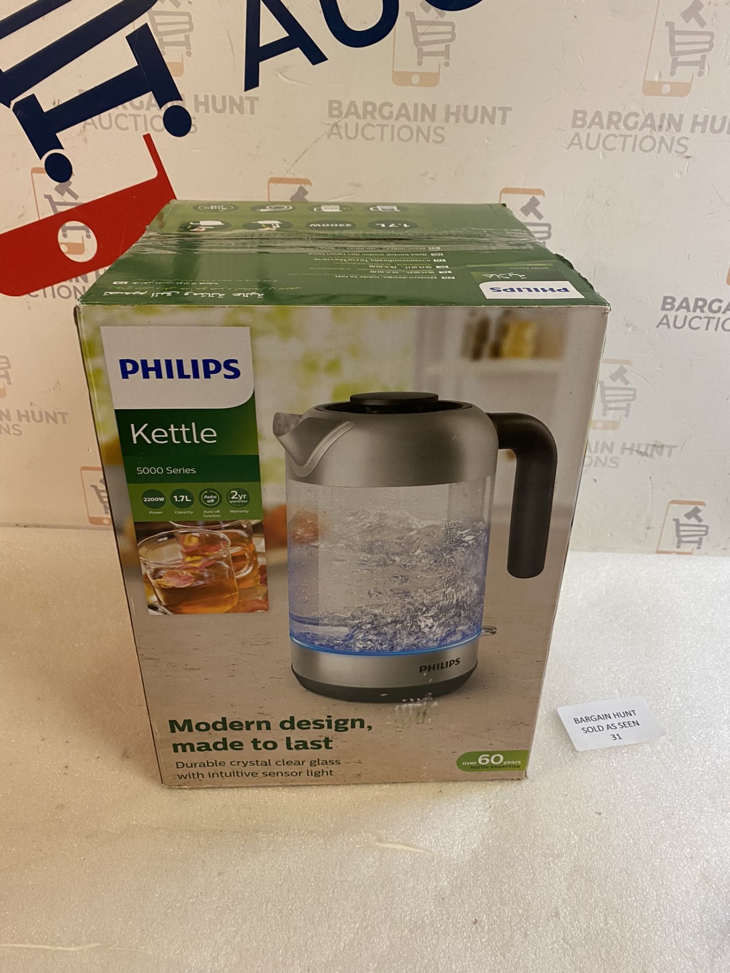 Philips Electric Kettle - HD9339/81 1.7L Glass Kettle RRP £58.99 - Image 2 of 2
