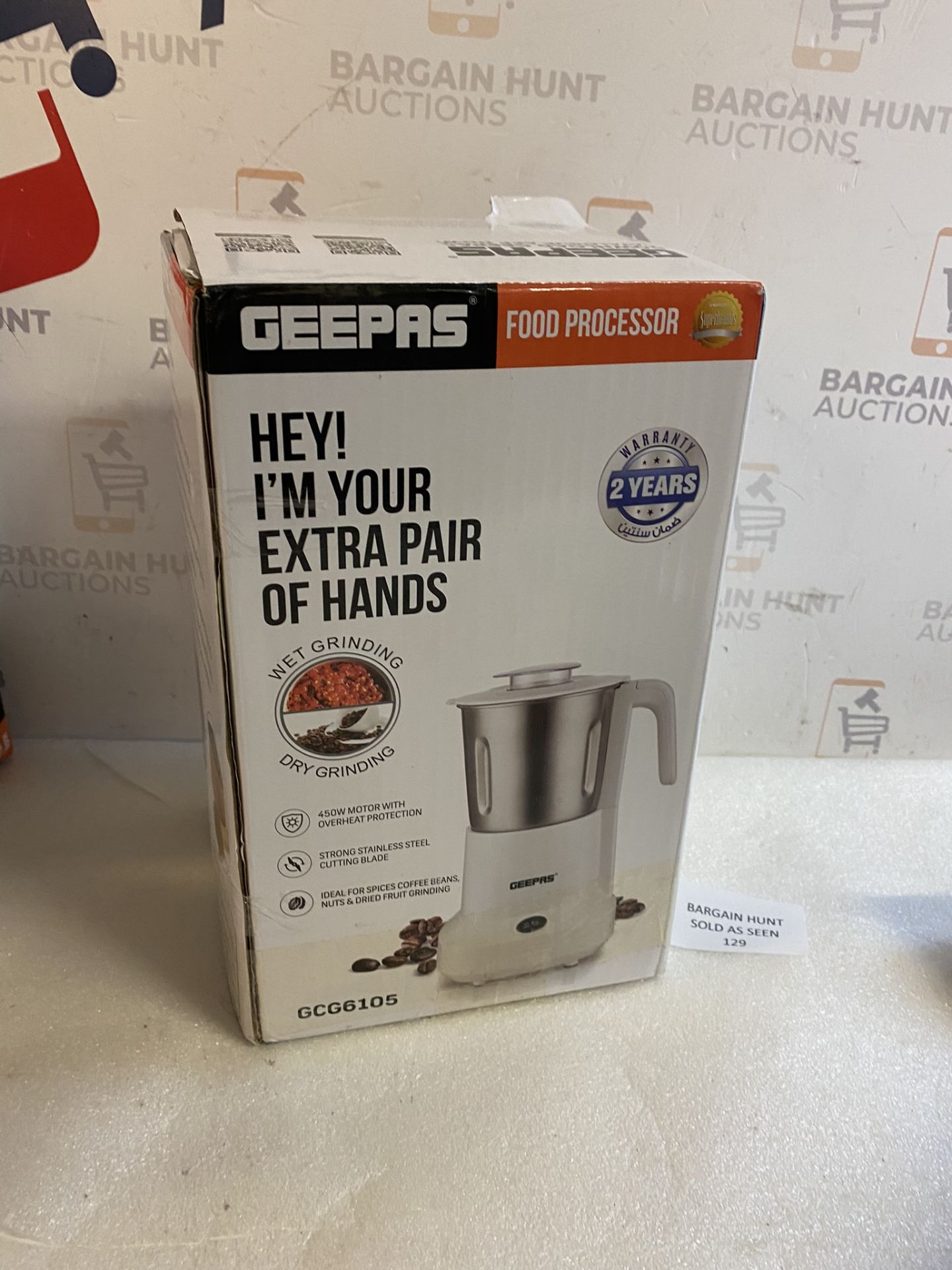 Geepas Food Processor 450W Electric Wet & Dry Grinder RRP £32.99 - Image 2 of 2