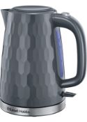 RRP £25.99 Russell Hobbs 26053 Cordless Electric Kettle Contemporary Honeycomb Design