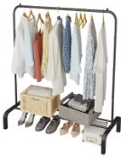 Jiuyotree Metal Clothes Rail 110cm Clothing Garment Rack RRP £26.99