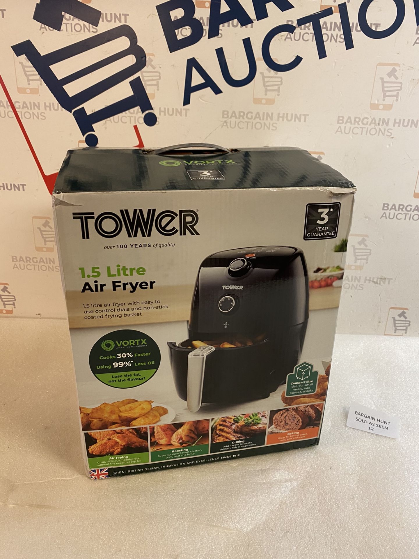 RRP £99.99 Tower T17025 Vortx Compact Air Fryer with Rapid Air Circulation - Image 2 of 2