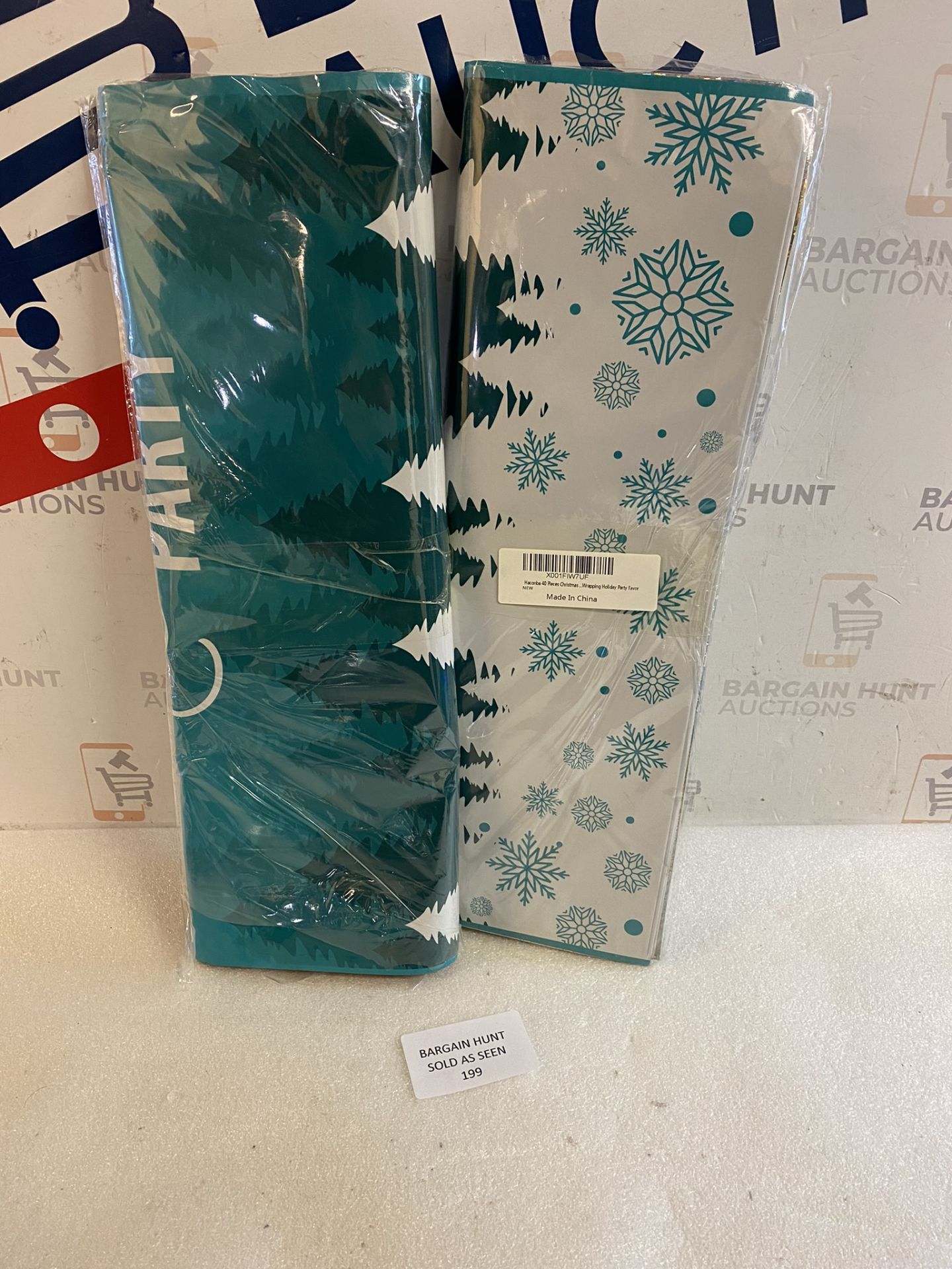 RRP £36 Set of 2 x Haconba 40-Pieces Christmas Foil Bag Mylar Goody Gift Bags, RRP £18 Each - Image 2 of 2