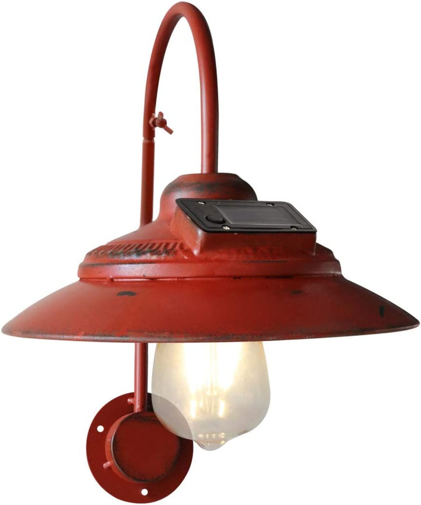 RRP £27.99 Goodeco Solar Barn Wall Light,Outdoor Wall Mount Rustic Vintage Barn Light