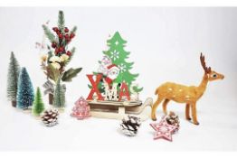 Zyyplife Christmas Decorations Wooden Holiday Ornaments 14-Piece Set RRP £19.99