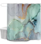 Winolive Marble Shower Curtain Beautiful Fabric Bath Curtain with Hooks RRP £20.99