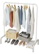 Jiuyotree Metal Clothes Rail 110cm Clothing Garment Rack RRP £26.99