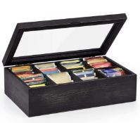 RRP £24.99 Alsonerbay Tea Box Organiser Wooden Kitchen Storage Box