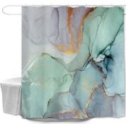 Winolive Marble Shower Curtain Beautiful Fabric Bath Curtain with Hooks RRP £20.99