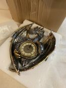 Nemesis Now Dracus Horologium 27.5cm Polyresin Silver Clock RRP £34.99
