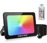 Meikee 60W RGB Lights LED Floodlight with Remote Control RRP £25.99