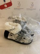 ONCAI Slippers Comfort Knit Fleece Boot Slippers Memory Foam Winter Warm, 9-10 UK