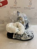 ONCAI Slippers Comfort Knit Fleece Boot Slippers Memory Foam Winter Warm, 3-4 UK