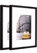 Kennethan Picture Frames 11 x 14" 2-Pack Black Wooden Photo Frames RRP £19.99
