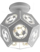 RRP £26.99 Round Hollow Ceiling Light Metal Polygon Football Chandelier Lampshade