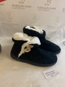 ONCAI Slippers Comfort Knit Fleece Boot Slippers Memory Foam Winter Warm, 3-4 UK