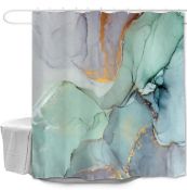 Winolive Marble Shower Curtain Beautiful Fabric Bath Curtain with Hooks RRP £20.99