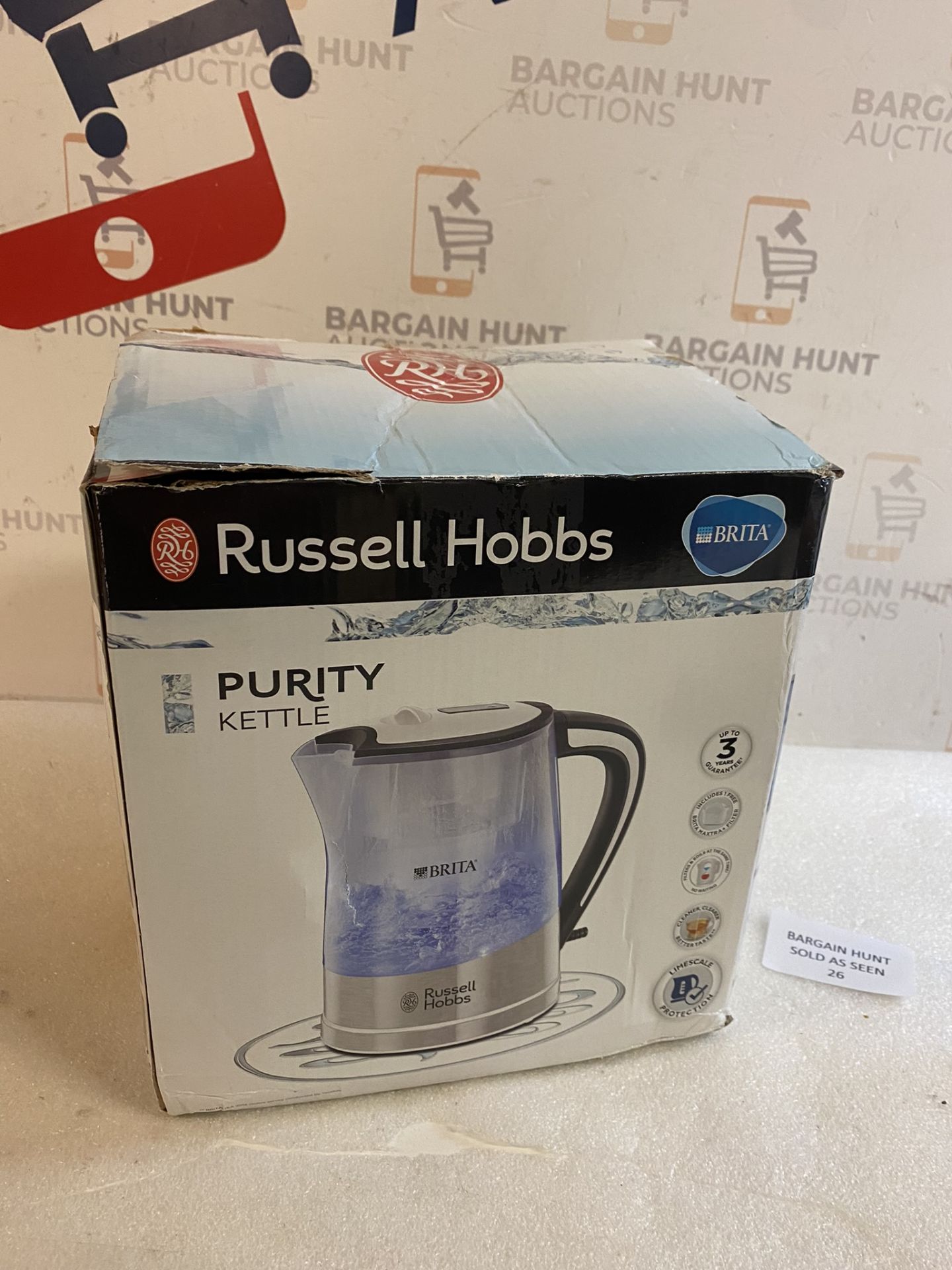 RRP £34.99 Russell Hobbs 22851 Brita Filter Purity Electric Kettle Illuminating Kettle