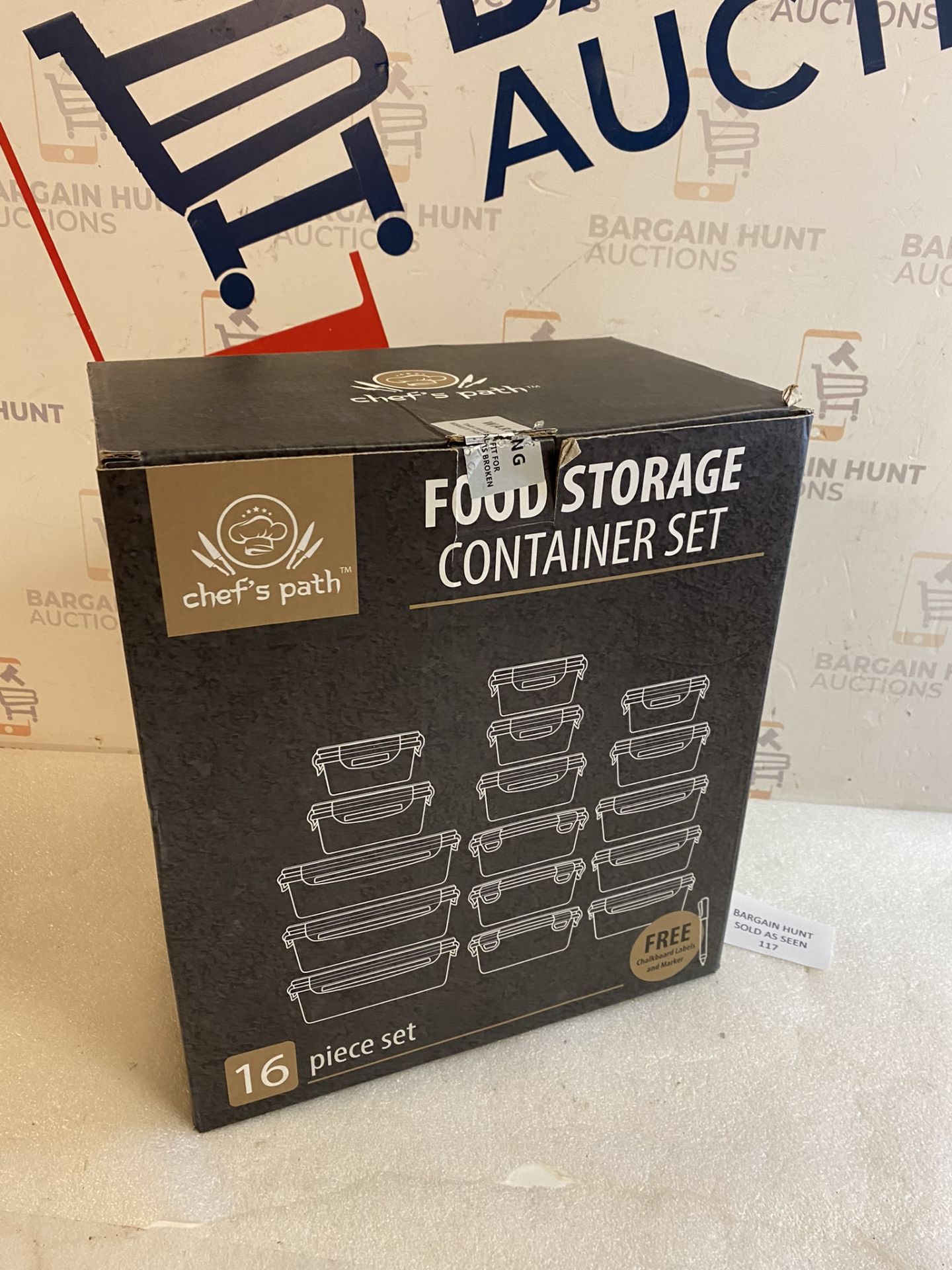 RRP £34.99 Chef's Path Food Storage Containers Setwith Easy Snap Lids 16-Pack - Image 2 of 2