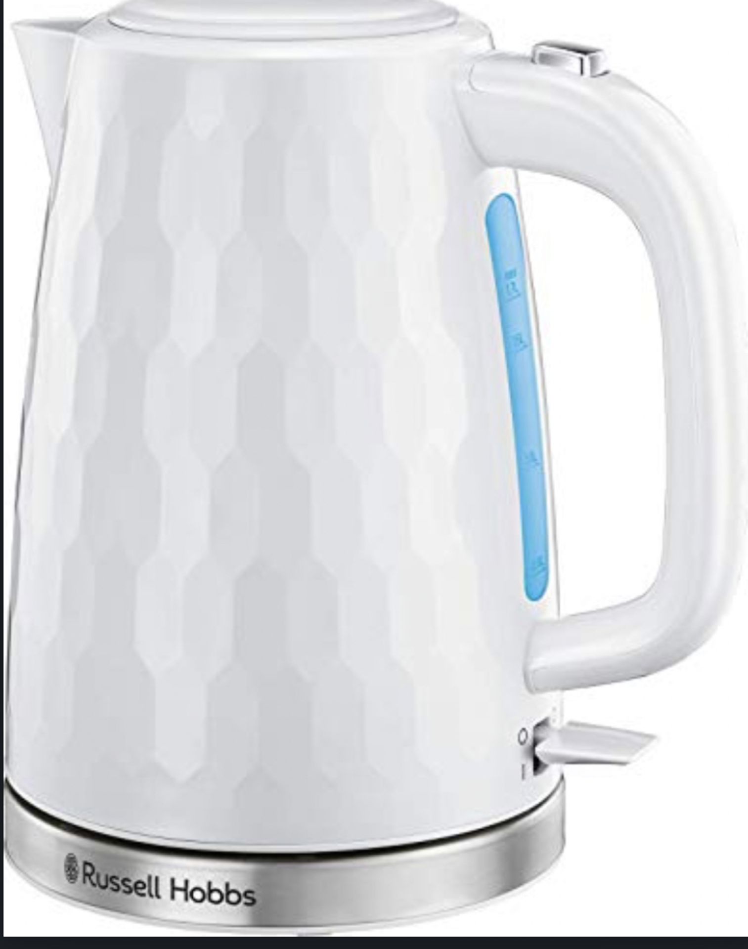 RRP £21.99 Russell Hobbs 26050 Cordless Electric Kettle Contemporary Honeycomb Design