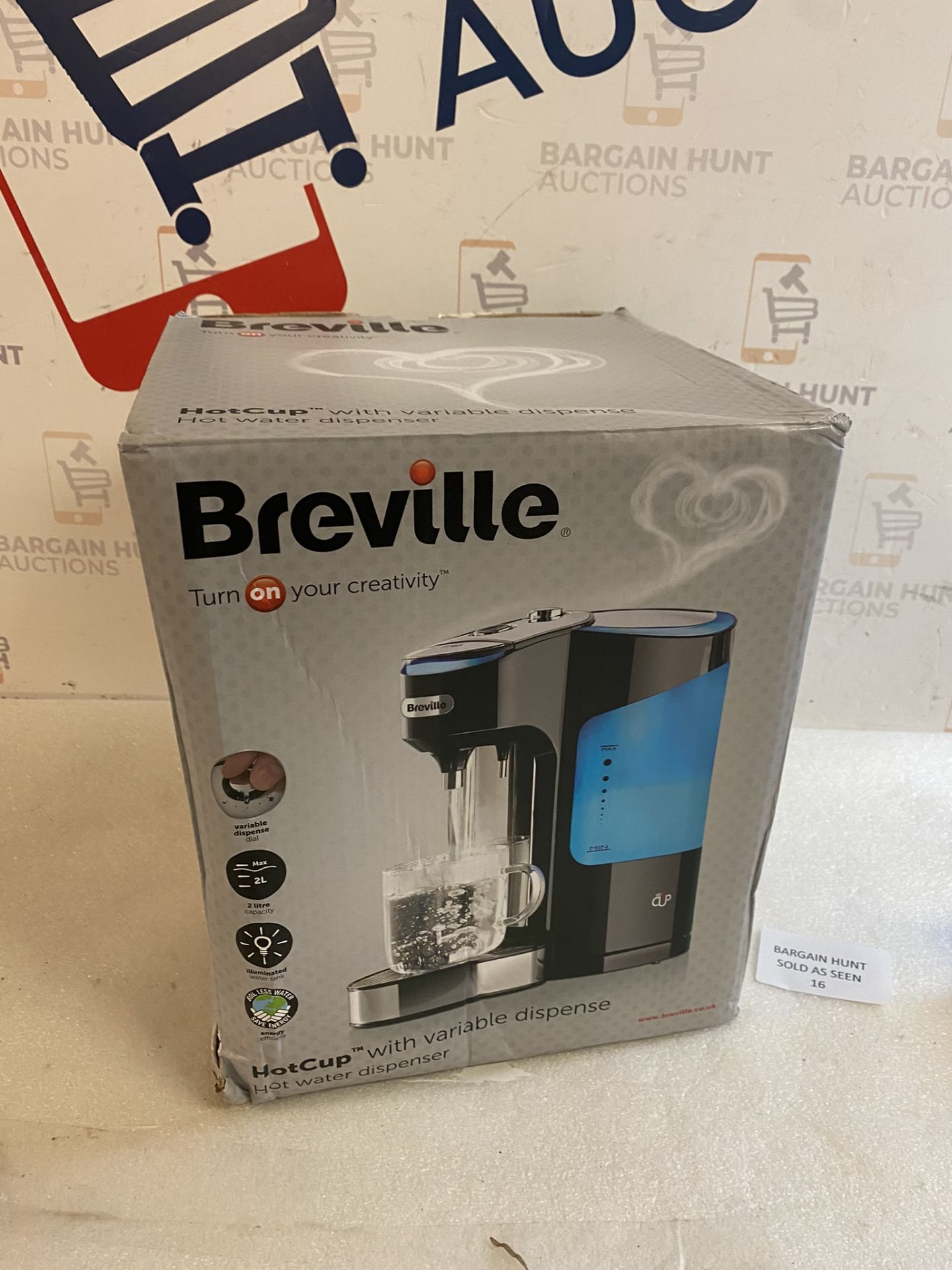 RRP £59.99 Breville HotCup Hot Water Dispenser Fast Boil & Variable Dispense 2.0L