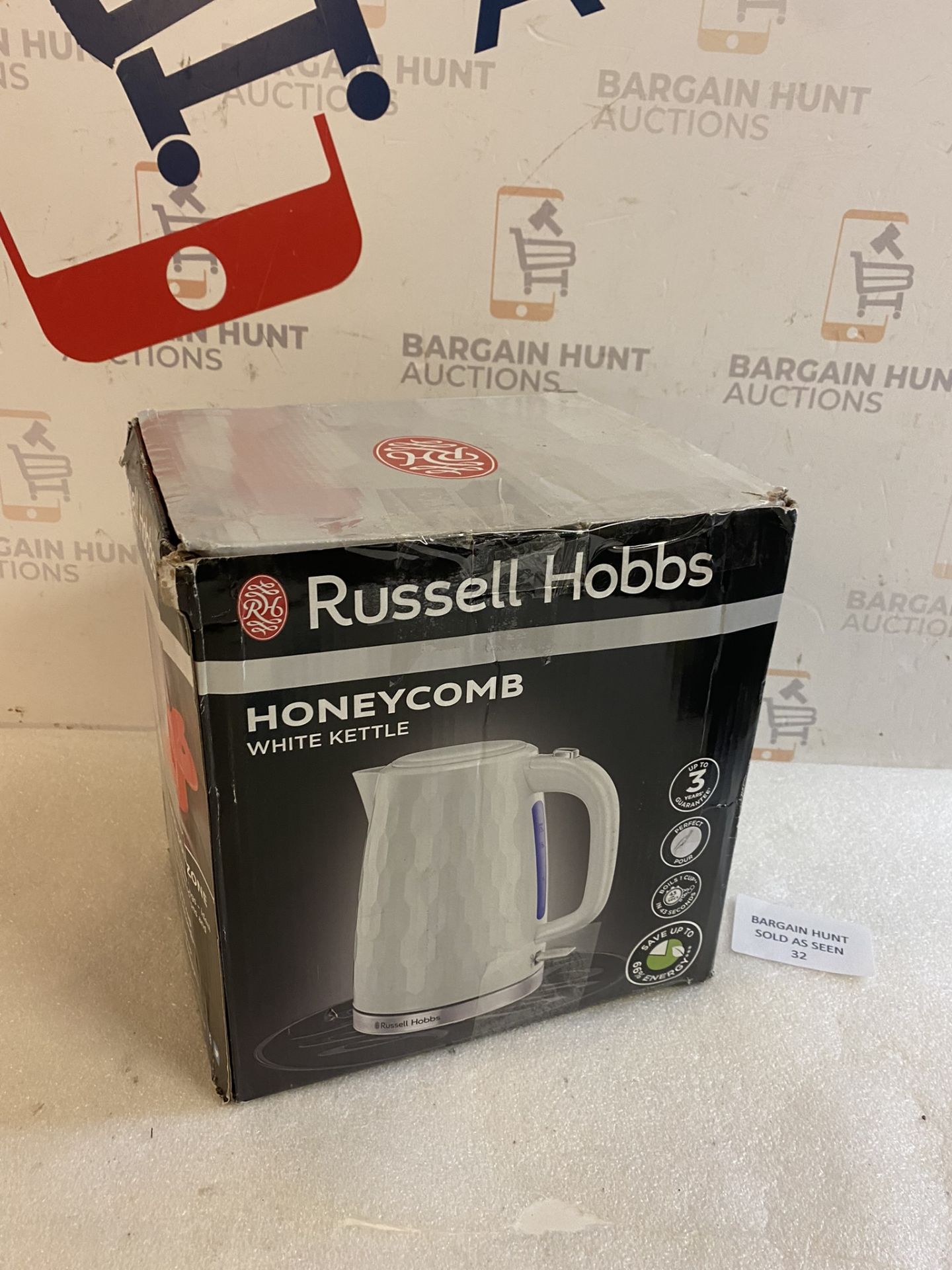 RRP £21.99 Russell Hobbs 26050 Cordless Electric Kettle Contemporary Honeycomb Design - Image 2 of 2