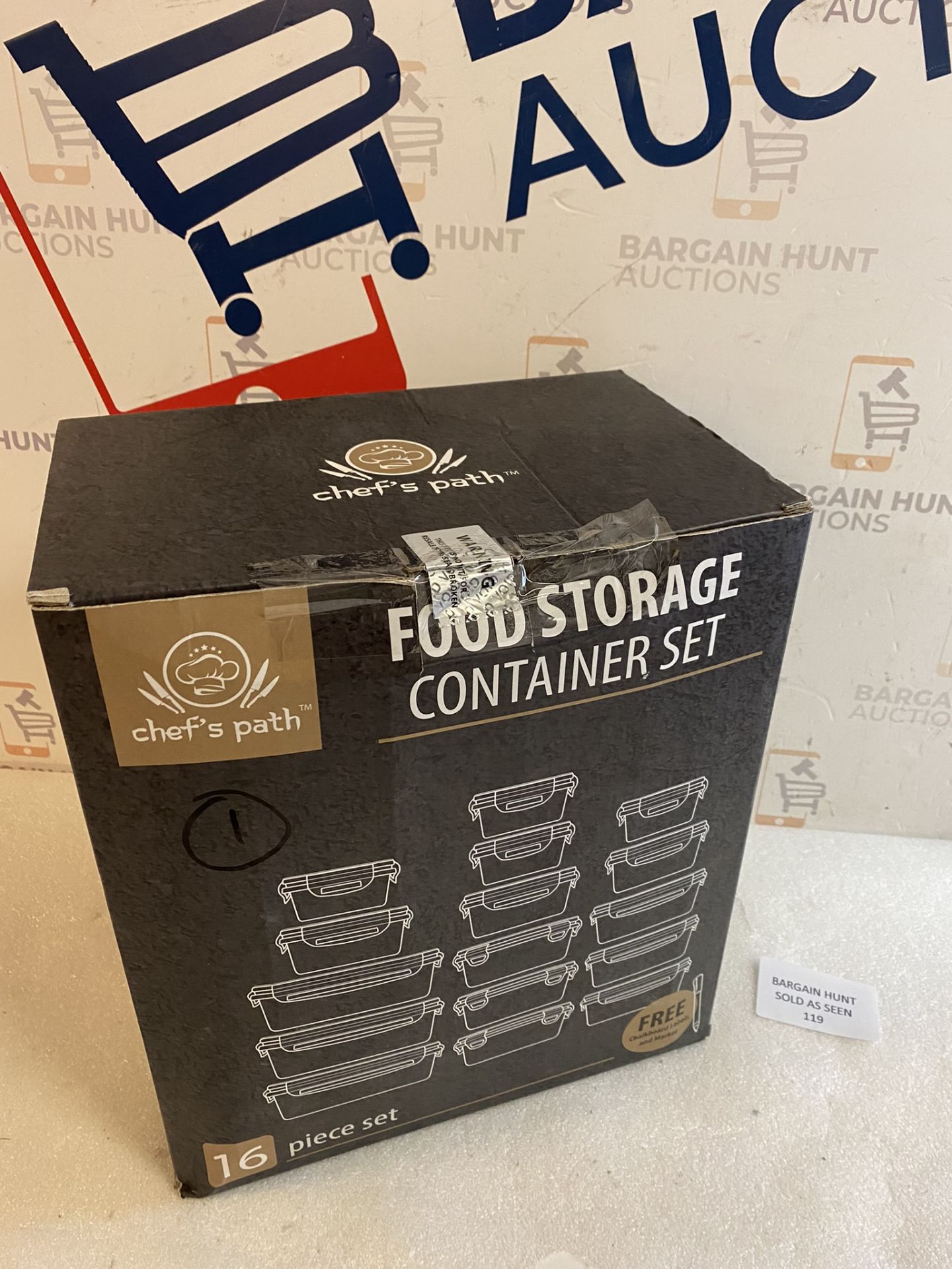 RRP £34.99 Chef's Path Food Storage Containers Setwith Easy Snap Lids 16-Pack - Image 2 of 2