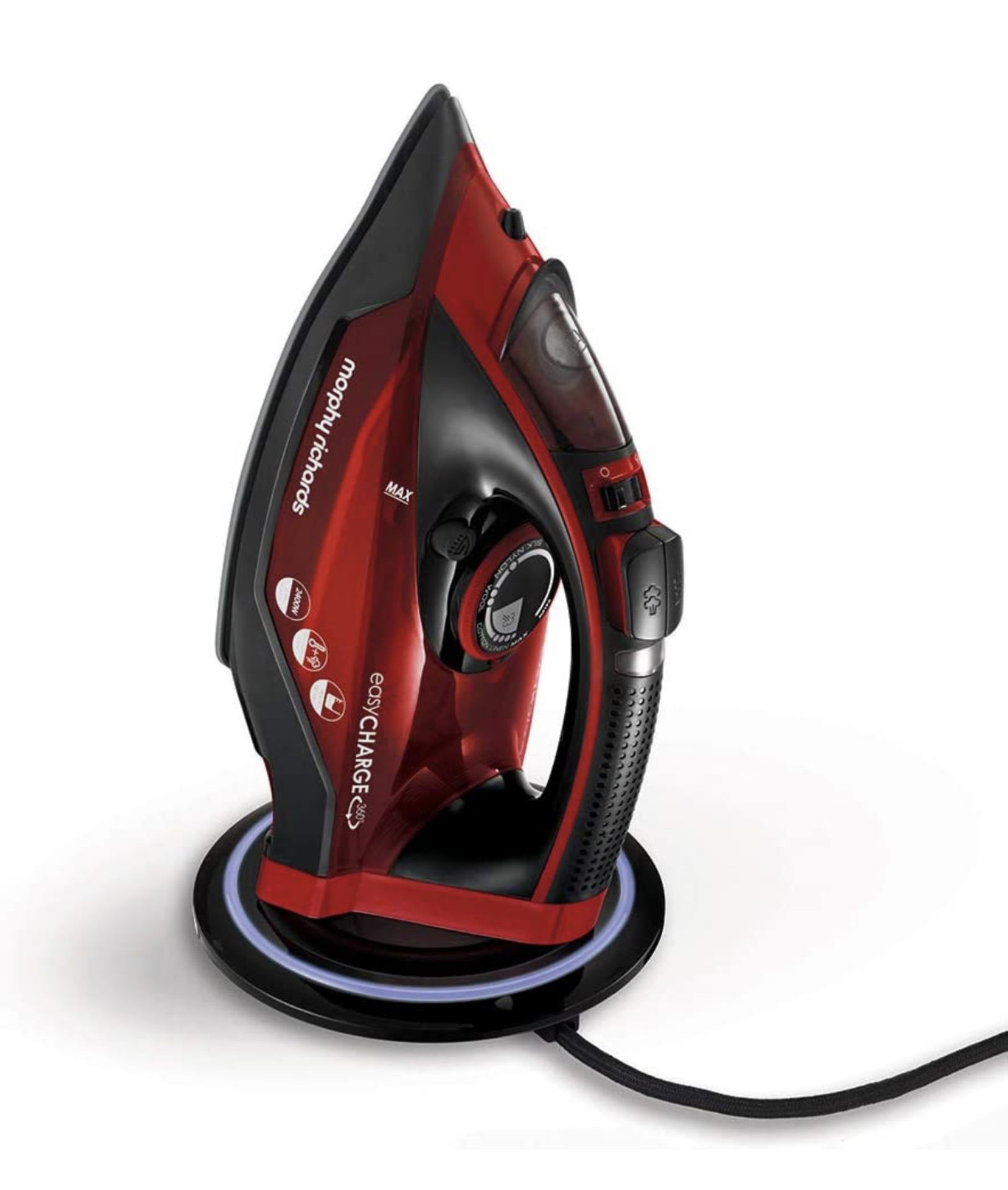 RRP £49.99 Morphy Richards 303250 Cordless Steam Iron easyCharge 2400W Cord-Free