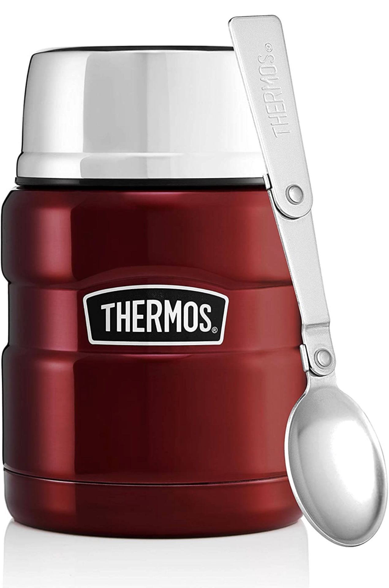 Thermos Stainless Steel King Food Flask, Red 470ml