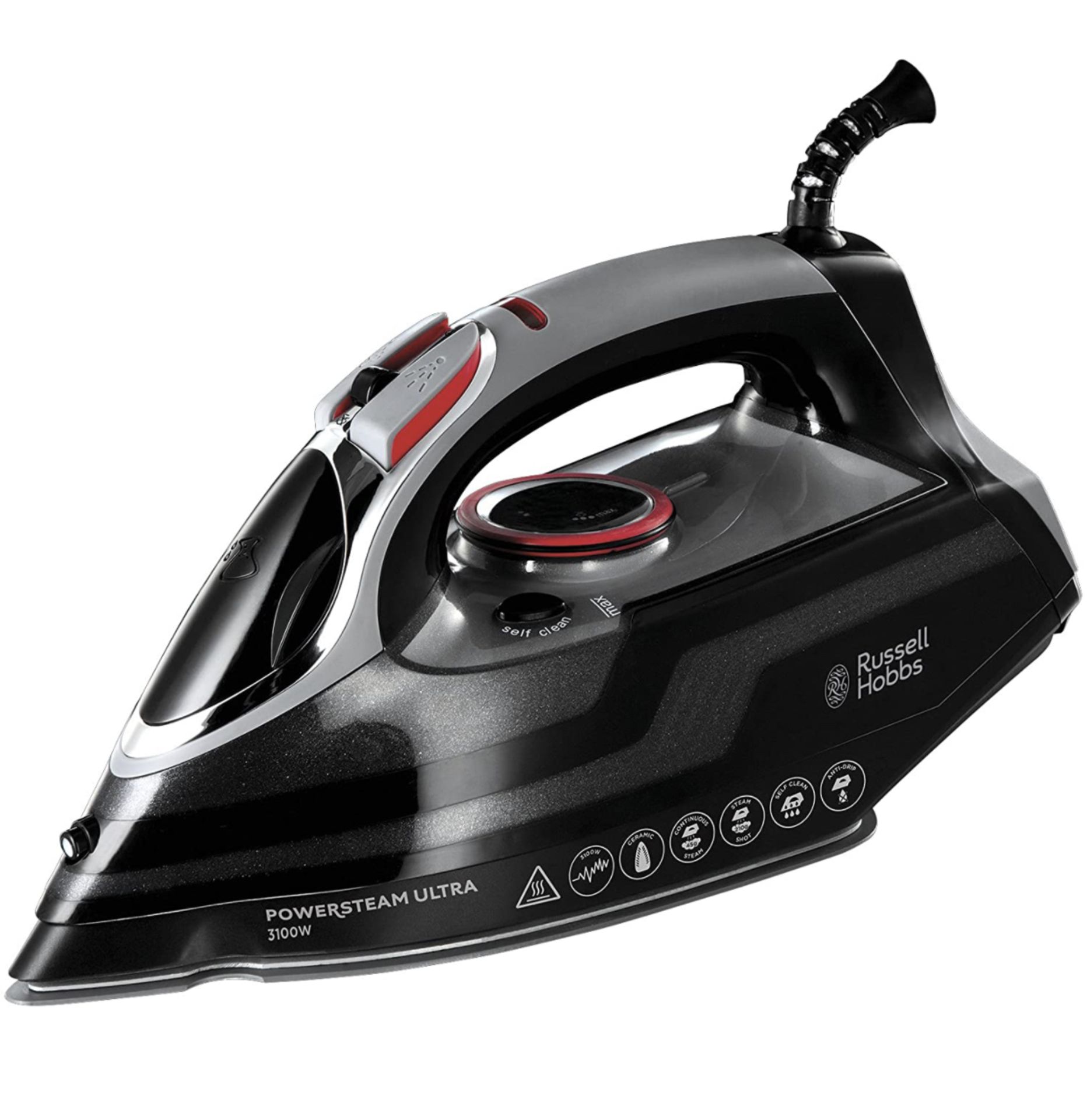 RRP £39.99 Russell Hobbs 20630 Powersteam Ultra 3100W Vertical Steam Iron