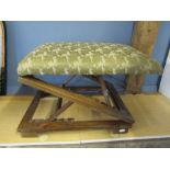 X frame footstool for re-upholstery