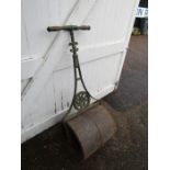 Vintage cast iron garden roller