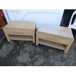 2 Ash effect tv units H54cm W90cm D52cm approx