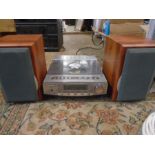 Goodmans cd player with speakers and accessories