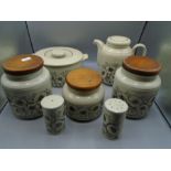 Hornsea table ware- teapot, casserole dish, s&p pots, tea, coffee and sugar pots