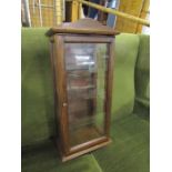 Small pine display cabinet H69cm W33cm D20cm approx