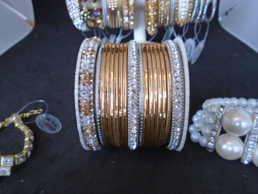 costume jewellery surplus stock from local jewellers, all new and unworn to include bracelets - Image 2 of 4