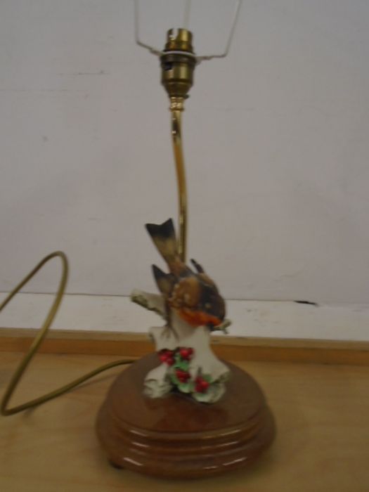 A florence red robin table lamp