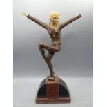 After Demetre Chiparus (1886-1947), Art Deco style figure modelled after The Dancer of Kapurthala,