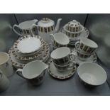 Alfred Meakin glo-white ironstone tea set for 6 comprising teapot, large jug, milk jug, sugar