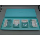 Tiffany & co 'colour block vide poche set' trinket dishes, in original box and store bag