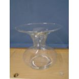 Large glass vase 14" tall and 13" wide at the top rim